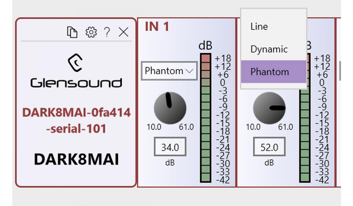 GLENSOUND DARK8MAI MKII AMPLI MICRO Dante/AES67, 8 entrées, à poser